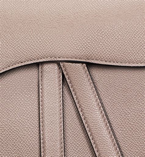 Saddle Bag Warm Taupe Grained Calfskin 